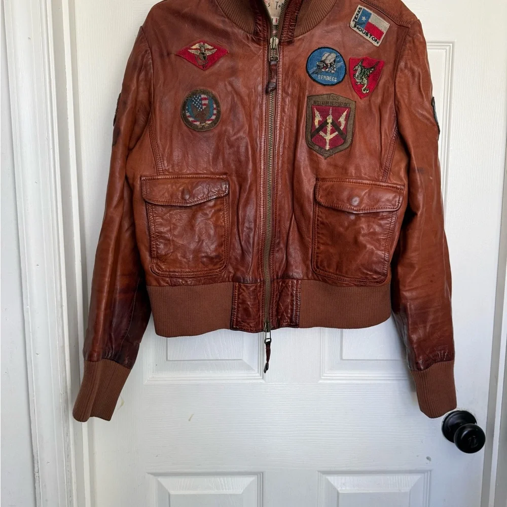 OFFICIAL MISS TOP GUN LEATHER JACKET - Picture 5 of 10